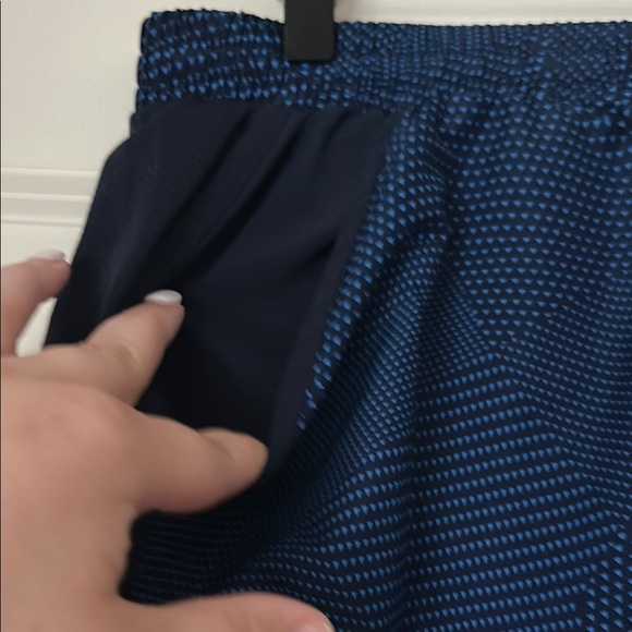 Under Armour Blue Athletic Shorts with Mesh Ventilation - Picture 3 of 5